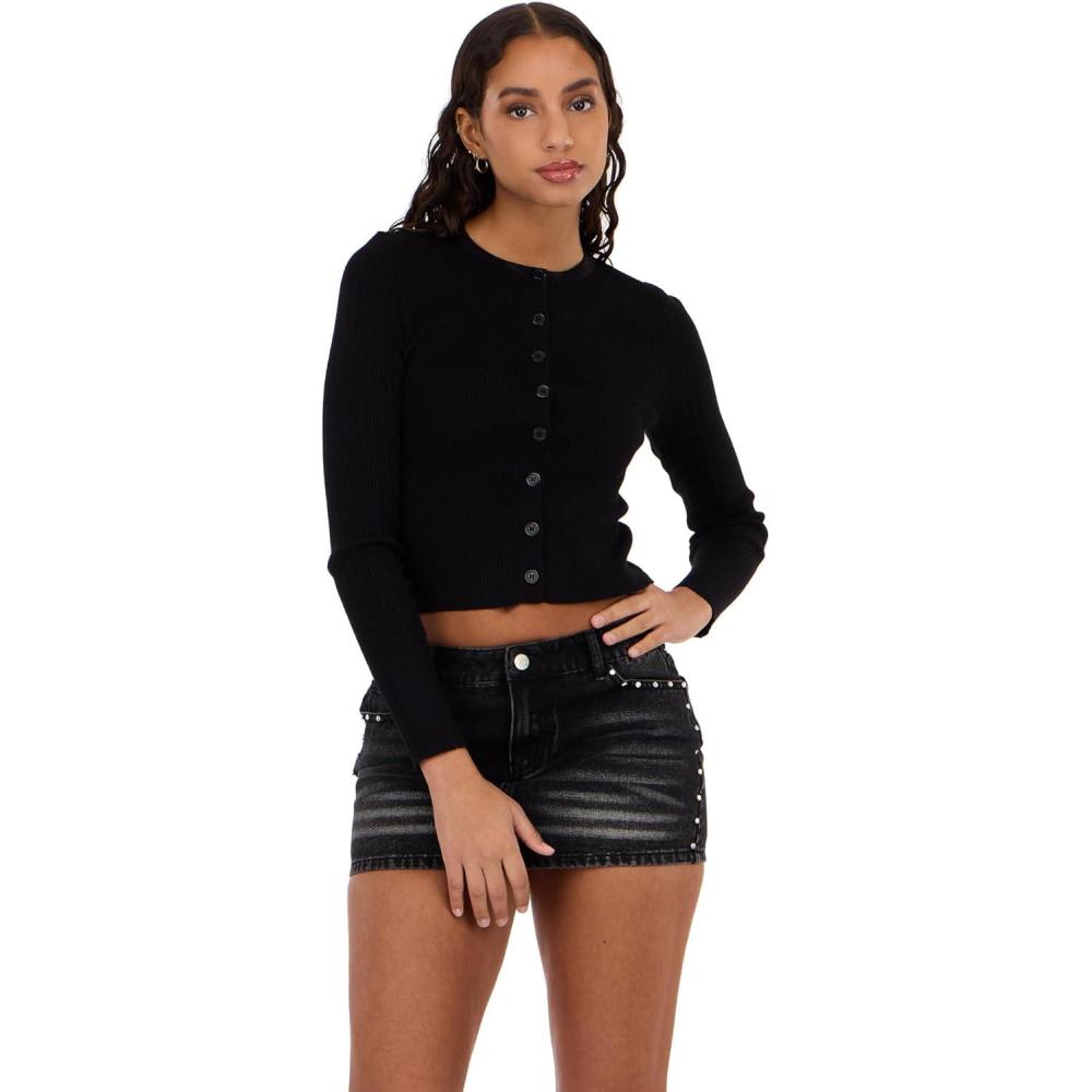 image:imageForever 21 Womens Fine Gauge Rib CardiBlack