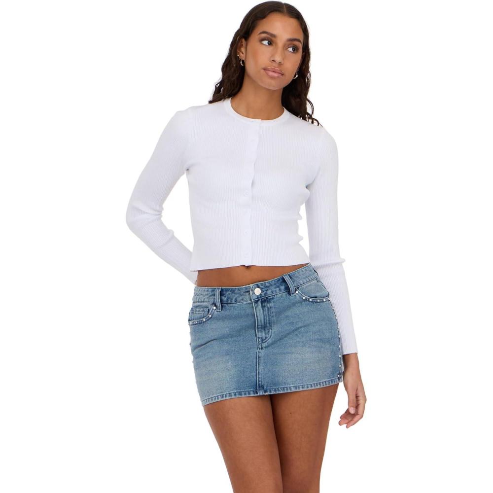 image:imageForever 21 Womens Fine Gauge Rib CardiIvory