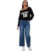 Forever 21 Women’s Off Shoulder Slouchy Sweater with High Rib Start(Black)