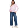 Forever 21 Women’s Off Shoulder Slouchy Sweater with High Rib Start(Pink)
