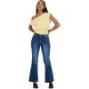 Forever 21 Women’s Off The Shoulder Short Sleeve Sweater with Rib Waist(Yellow)