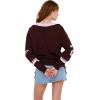 Forever 21 Women’s Oversized Vasity V-Neck Sweater(Brown)