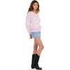 Forever 21 Women’s Oversized Vasity V-Neck Sweater(Pink)