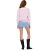 Forever 21 Women’s Oversized Vasity V-Neck Sweater(Pink)