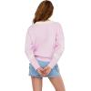 Forever 21 Women’s Oversized Vasity V-Neck Sweater(Pink)