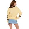 Forever 21 Women’s Oversized Vasity V-Neck Sweater(Yellow)