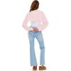 Forever 21 Women’s Sweater Bolero with 3D Bows(Pink)