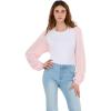 Forever 21 Women’s Sweater Bolero with 3D Bows(Pink)