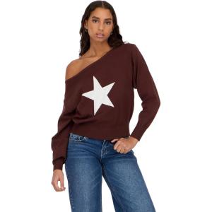 Forever 21 Women’s Off Shoulder Slouchy Sweater with High Rib Start(Brown)