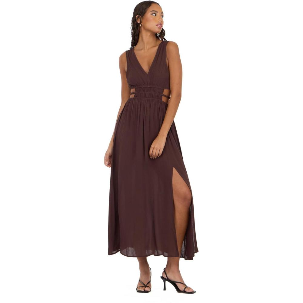 image:imageForever 21 Womens Plus Size Plunging VNeck Maxi DressBrown