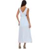 Forever 21 Women’s Plus Size Plunging V-Neck Maxi Dress(Blue)