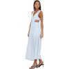 Forever 21 Women’s Plus Size Plunging V-Neck Maxi Dress(Blue)
