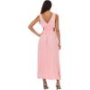 Forever 21 Women’s Plus Size Plunging V-Neck Maxi Dress(Pink)
