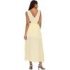 Forever 21 Women’s Plus Size Plunging V-Neck Maxi Dress(Yellow)