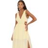 Forever 21 Women’s Plus Size Plunging V-Neck Maxi Dress(Yellow)