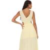 Forever 21 Women’s Plus Size Plunging V-Neck Maxi Dress(Yellow)