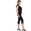 Forever 21 Womens V Neck Top with Self Fringe and Tie(Black)