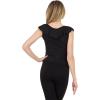 Forever 21 Womens V Neck Top with Self Fringe and Tie(Black)
