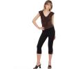 Forever 21 Womens V Neck Top with Self Fringe and Tie(Brown)