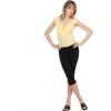 Forever 21 Womens V Neck Top with Self Fringe and Tie(Yellow)