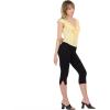 Forever 21 Womens V Neck Top with Self Fringe and Tie(Yellow)
