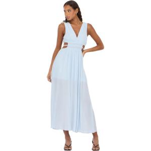 Forever 21 Women’s Plus Size Plunging V-Neck Maxi Dress(Blue)