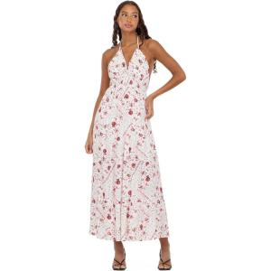 Forever 21 Women’s Plus Size Plunging V-Neck Maxi Dress(Ivory)