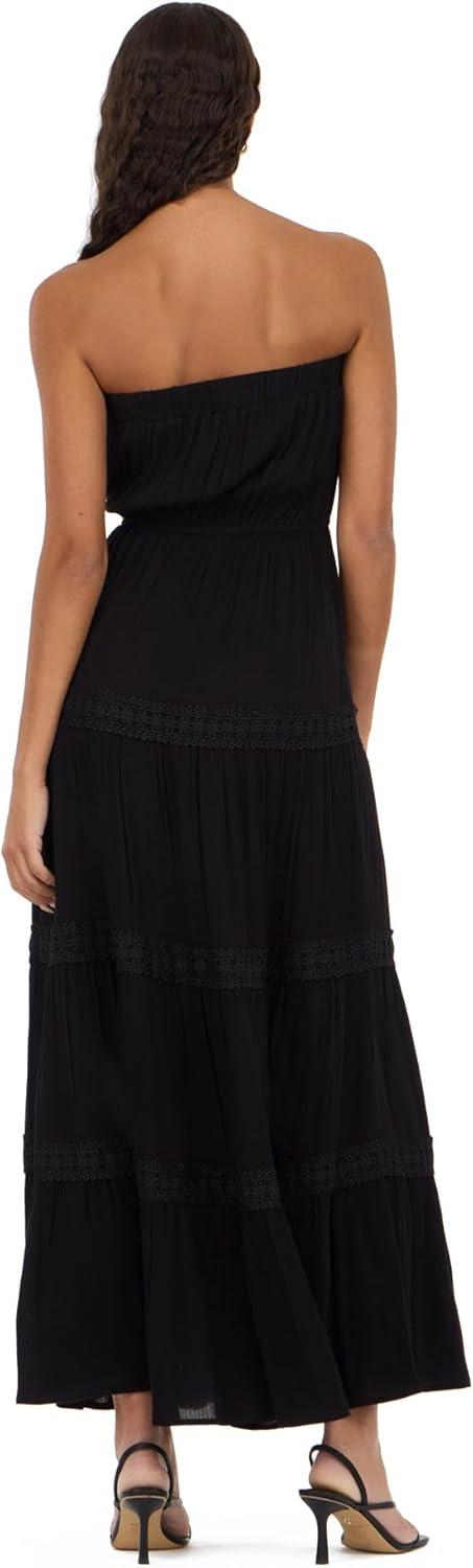 image:imageForever 21 Womens Tube Maxi Dress with Crochet InsertsBlack