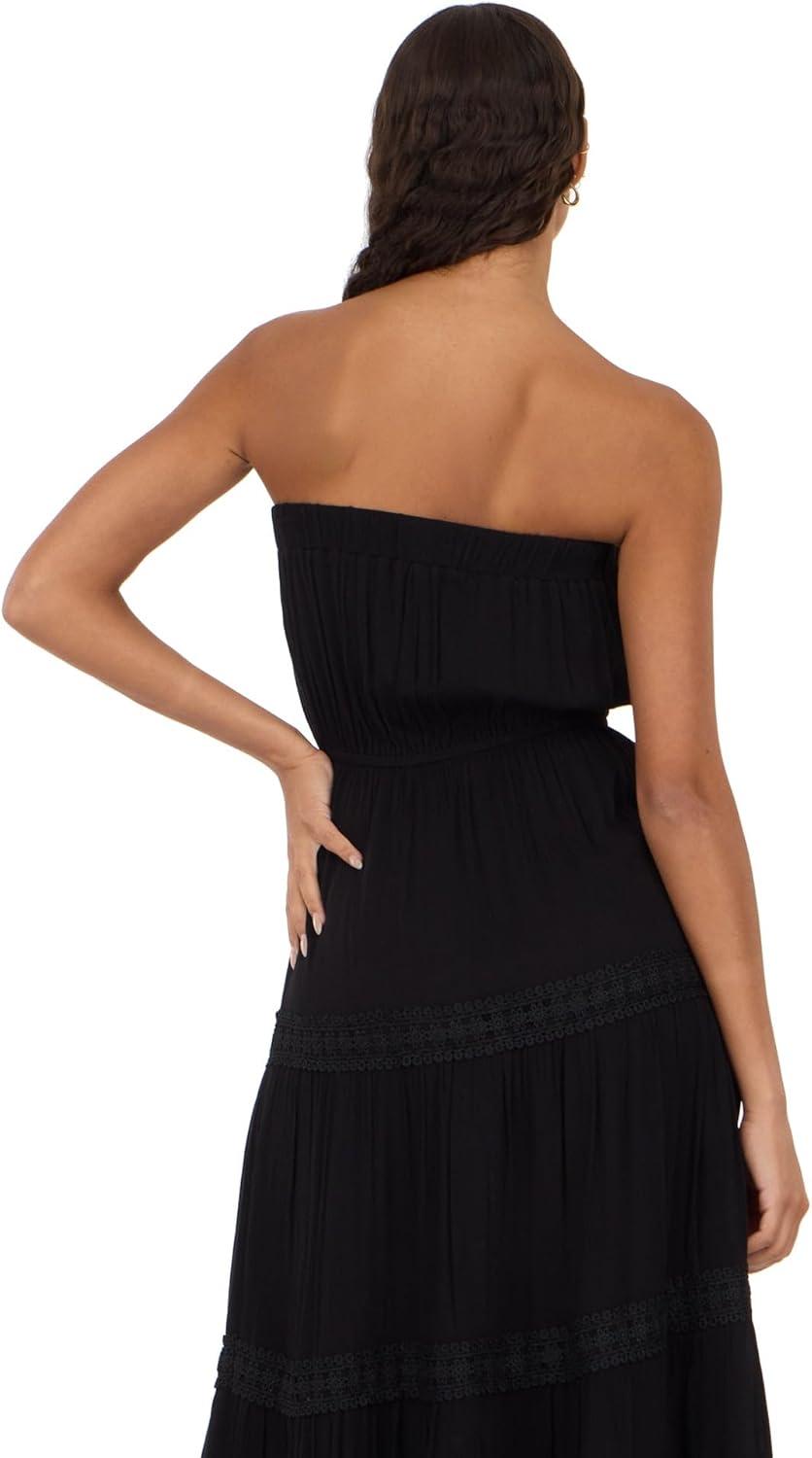 image:imageForever 21 Womens Tube Maxi Dress with Crochet InsertsBlack