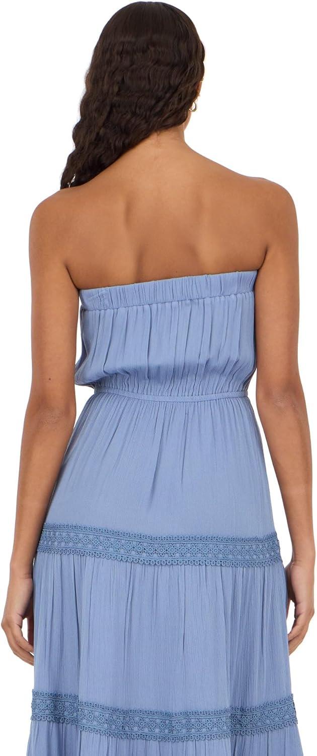image:imageForever 21 Womens Tube Maxi Dress with Crochet InsertsBlue