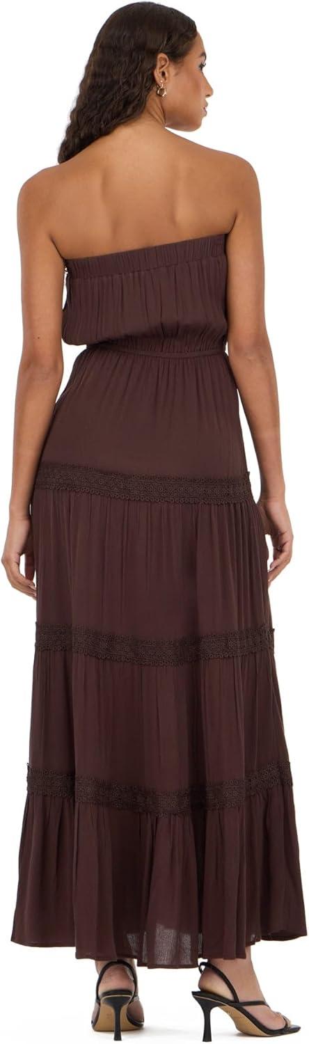 image:imageForever 21 Womens Tube Maxi Dress with Crochet InsertsBrown