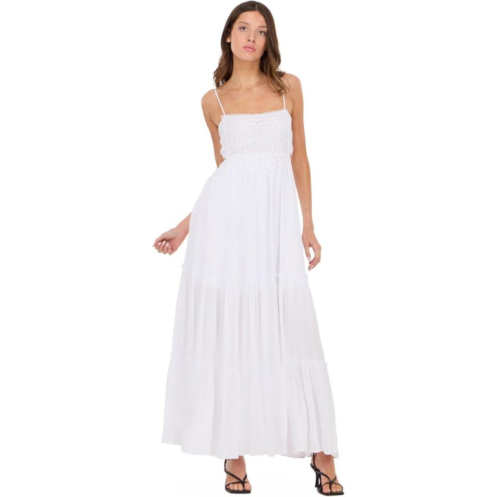 image:imageForever 21 Womens Smocked Maxi DressIvory