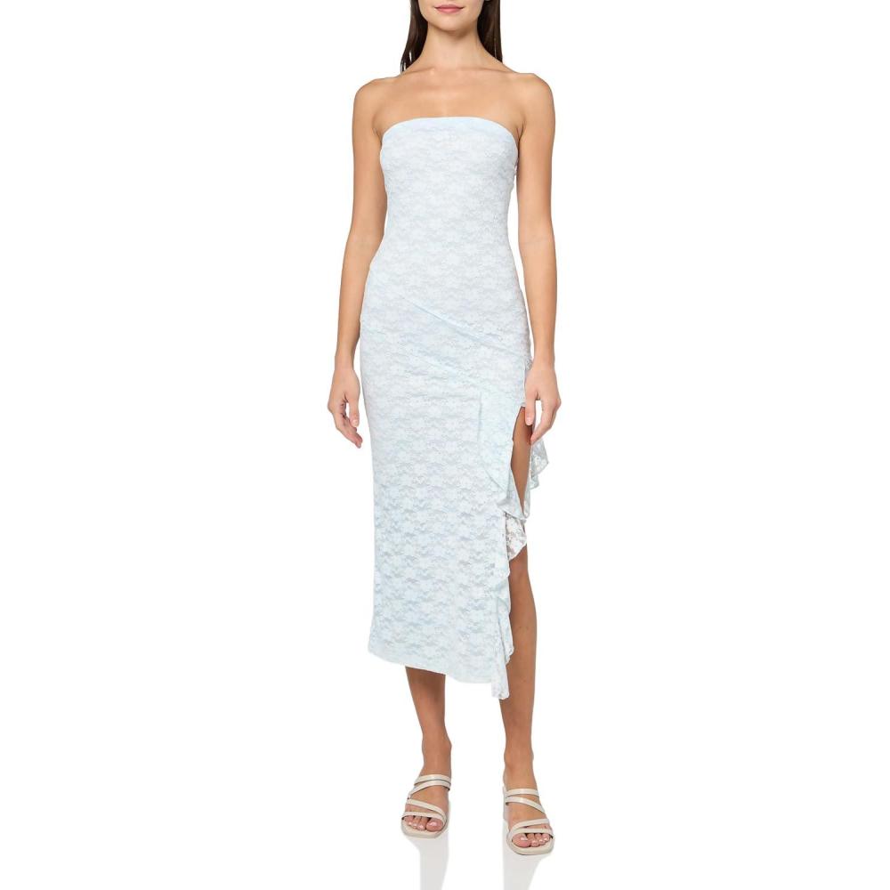 image:imageForever 21 Womens Strapless Lace Maxi DressBlue