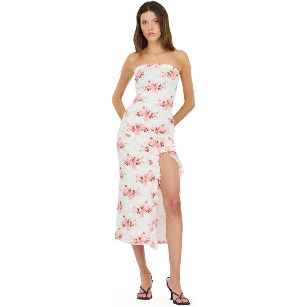 image:imageForever 21 Womens Strapless Lace Maxi DressIvory