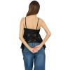 Forever 21 Women’s Asymmetric Hem Lace Cami with Built-in Bra(Black)