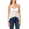 Forever 21 Women’s Asymmetric Hem Lace Cami with Built-in Bra(Ivory)