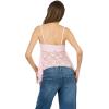 Forever 21 Women’s Asymmetric Hem Lace Cami with Built-in Bra(Pink)