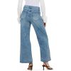 Forever 21 Women’s Denim with Rhinestone Bows and Studs(Blue)