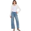 Forever 21 Women’s Denim with Rhinestone Bows and Studs(Blue)