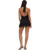 Forever 21 Women’s Halter Neck Mini Lace Dress(Black)