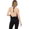 Forever 21 Women’s Halter Top with Cowl Neck and Stud Details(Black)