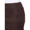 Forever 21 Women’s Lace Maxi Skirt with Tiered Hem(Brown)