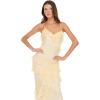 Forever 21 Women’s Maxi Dress with AOP and Ruffles(Yellow)
