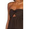 Forever 21 Women’s Maxi Dress with Twist Front(Brown)