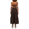 Forever 21 Women’s Maxi Dress with Twist Front(Brown)