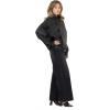 Forever 21 Women’s Oversized Pu Jacket With Belted Waist(Black)