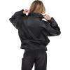 Forever 21 Women’s Oversized Pu Jacket With Belted Waist(Black)