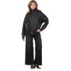 Forever 21 Women’s Oversized Pu Jacket With Belted Waist(Black)