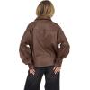 Forever 21 Women’s Oversized Pu Jacket With Belted Waist(Brown)