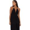 Forever 21 Women’s Plunging V-Neck Maxi Dress with Smocked Waistband, Black, XS
